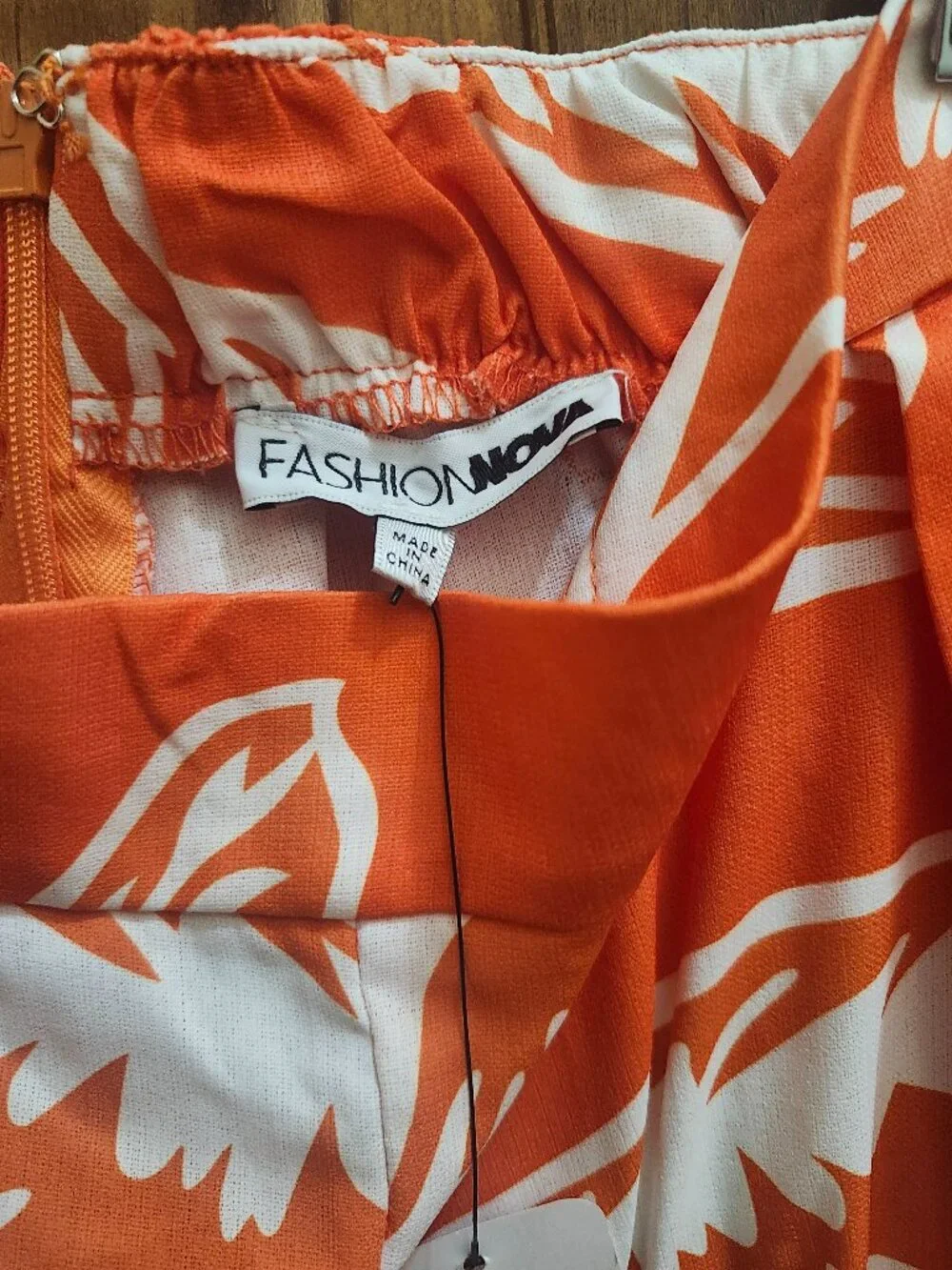 Fashion Nova Tropical Vibes Pant Set - Orange size:XL - Picture 6 of 6